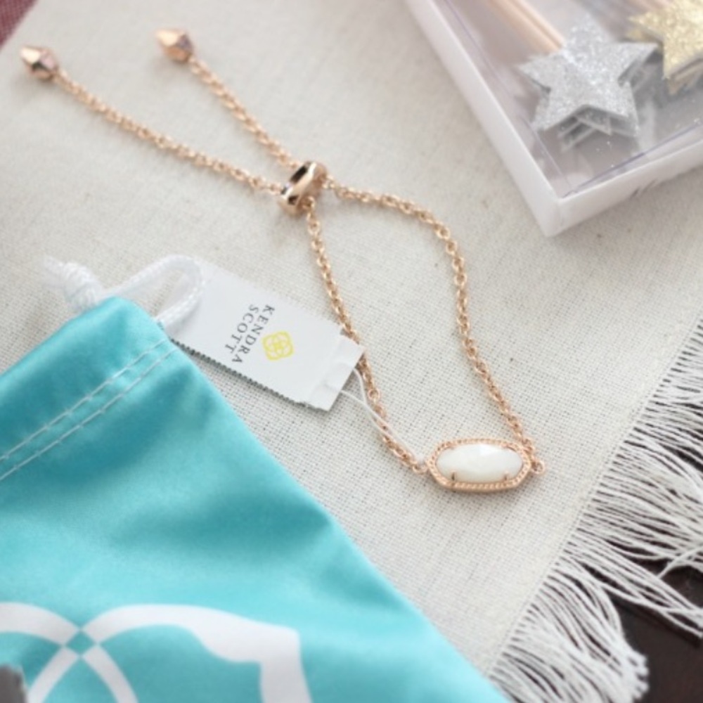 Kendra Scott Elaina Bracelet Rose Gold Pearl NWT